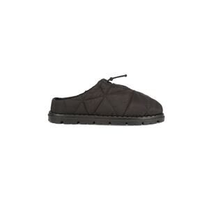 $1,150 NIB Prada Black Nylon Quilted Slip-On Clogs Logo Placard Size 12 (45)